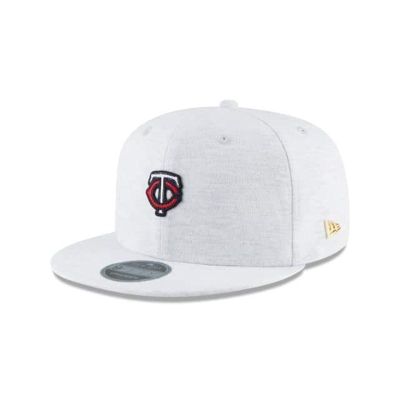 Grey Minnesota Twins Hat - New Era MLB Micro Stitch 9FIFTY Snapback Caps USA1907425